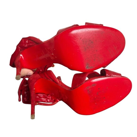 Christian Louboutin Red eel leather heels - Picture 11 of 13